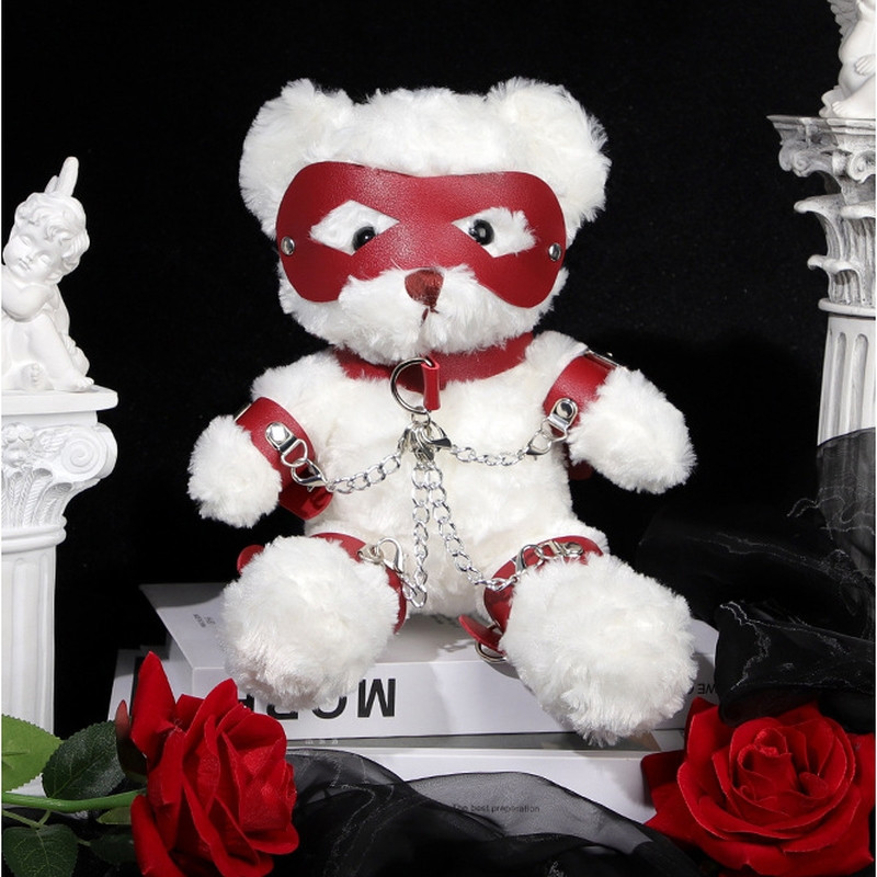 BDSMaster Ours Peluche Teddy Bear Bondage 31cm Blanc